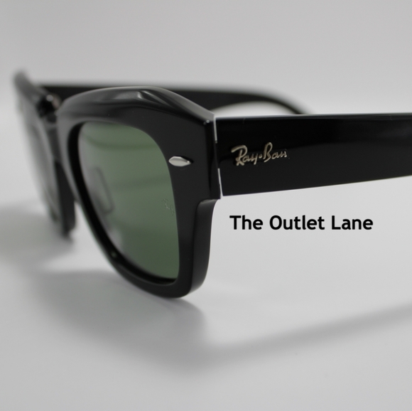 Model Display Ray-Ban State Street Green Lens RB2186 Black Frame - Picture 9 of 16